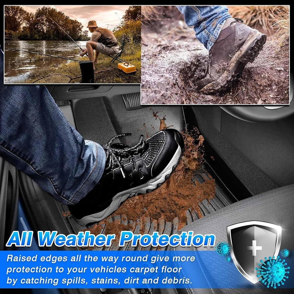 Cartist Floor Mats and Cargo Liner Fit for Hyundai Kona 2018-2023/Kona N 2022-2023 (No Electric Models) All Weather Floor Mat Kona Accessories Heavy Duty Carpet Protection