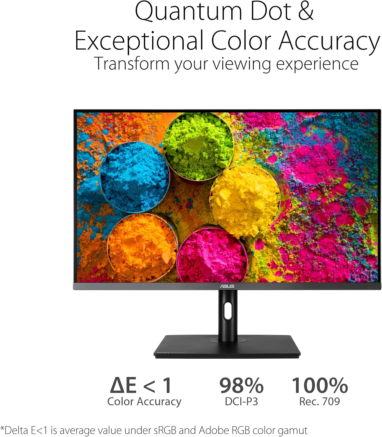 ASUS ProArt Display 32' 4K HDR Computer Monitor (PA32UCR-K) - IPS, 1000nits, ΔE < 1, 98% DCI-P3, 99.5% Adobe RGB, USB-C, HDMI, X-rite i1 Calibrator, Compatible with Laptop & Mac Monitor