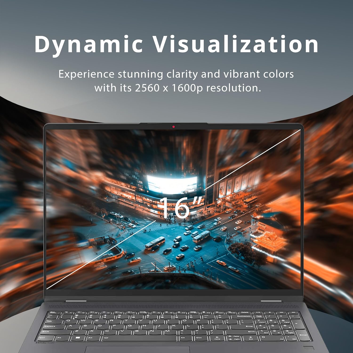 Lenovo IdeaPad Flex 5 16'' 2-in-1 2.5K IPS Touchscreen Laptop, Intel Core i7-1255U, 16GB RAM, 1TB SSD, Backlit Keyboard, Fingerprint Reader, Win 11 Pro, Storm Grey, 32GB Hotface USB Card, Gray