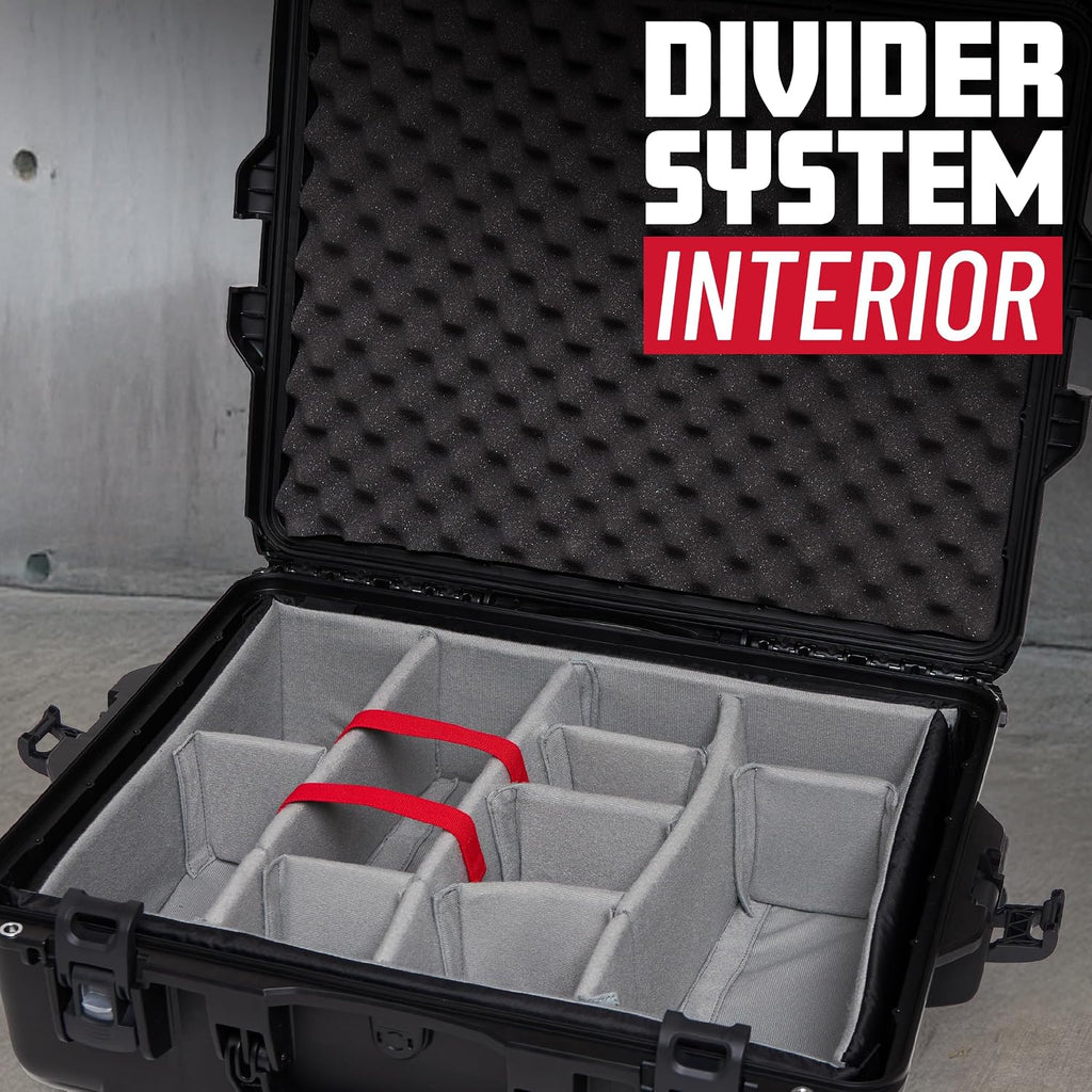 Gator Cases Titan Series Waterproof Utility/Equipment Case with Divider Insert, 20.5' x 11.3' x 7.5' (GU-2011-07-WPDV)