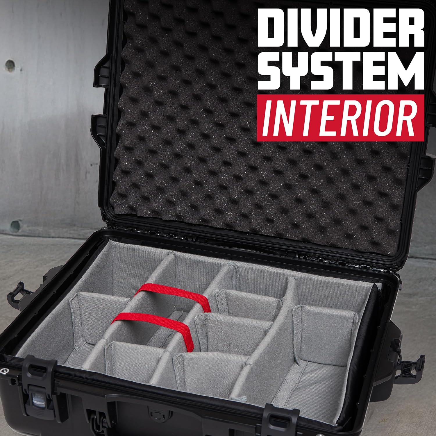 Gator Cases Titan Series Waterproof Utility/Equipment Case with Divider Insert, 20.5' x 11.3' x 7.5' (GU-2011-07-WPDV)
