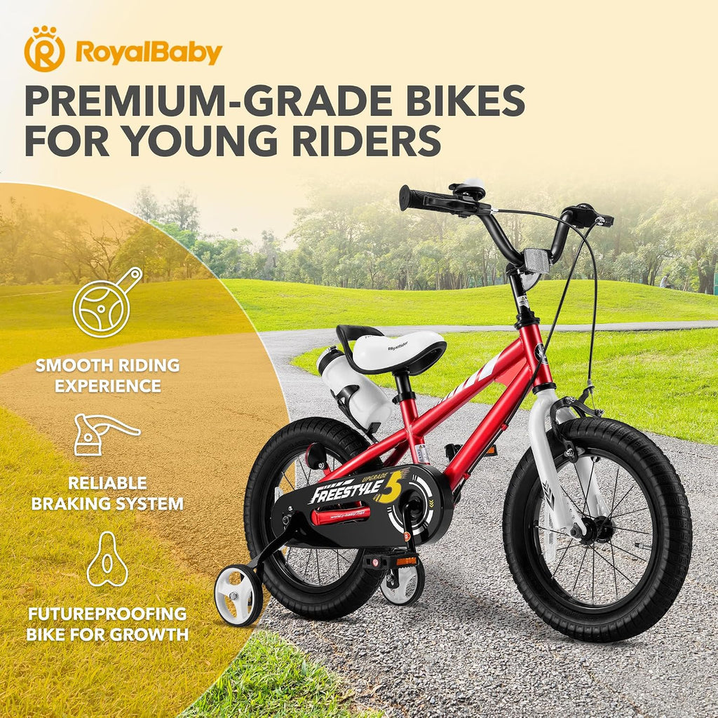 RoyalBaby Kids Bike with Dual Handbrake for Beginners,12 14 16 18 20 Inch Bicycle for Boys & Girls Ages 3-10 Years