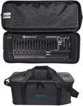 Rockville ROCKFORCE Bundle: 384 Channel DMX Light/Fog Controller with MIDI Control, RRB40 4U Rack Bag with 12' Depth and Shoulder Strap, 2-Items