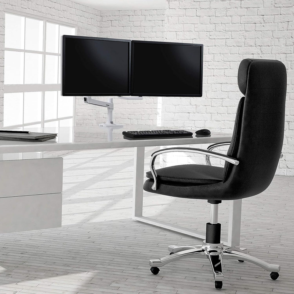 Ergotron – LX Dual Direct Monitor Arm, VESA Desk Mount – for 2 Monitors Up to 25 Inches, 2 to 11 lbs Each – White