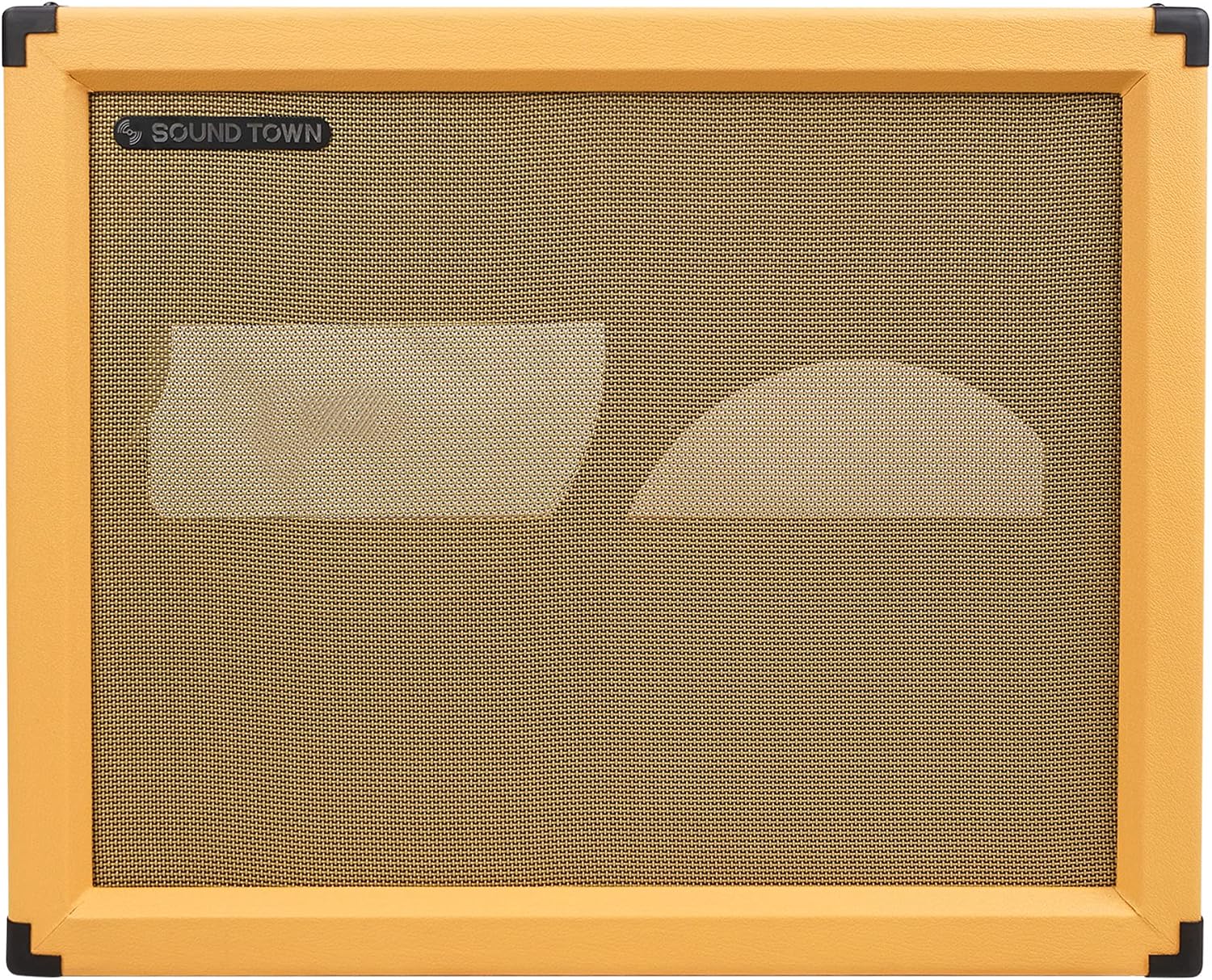 Sound Town 2 x 12 Empty Open-Back Guitar Speaker Cabinet, Birch Plywood, Mono/Stereo Jack Plate, Orange, Wheat Cloth Grill, Compatible w/Celestion/Eminence Speakers (GUC212OBOR-EC)