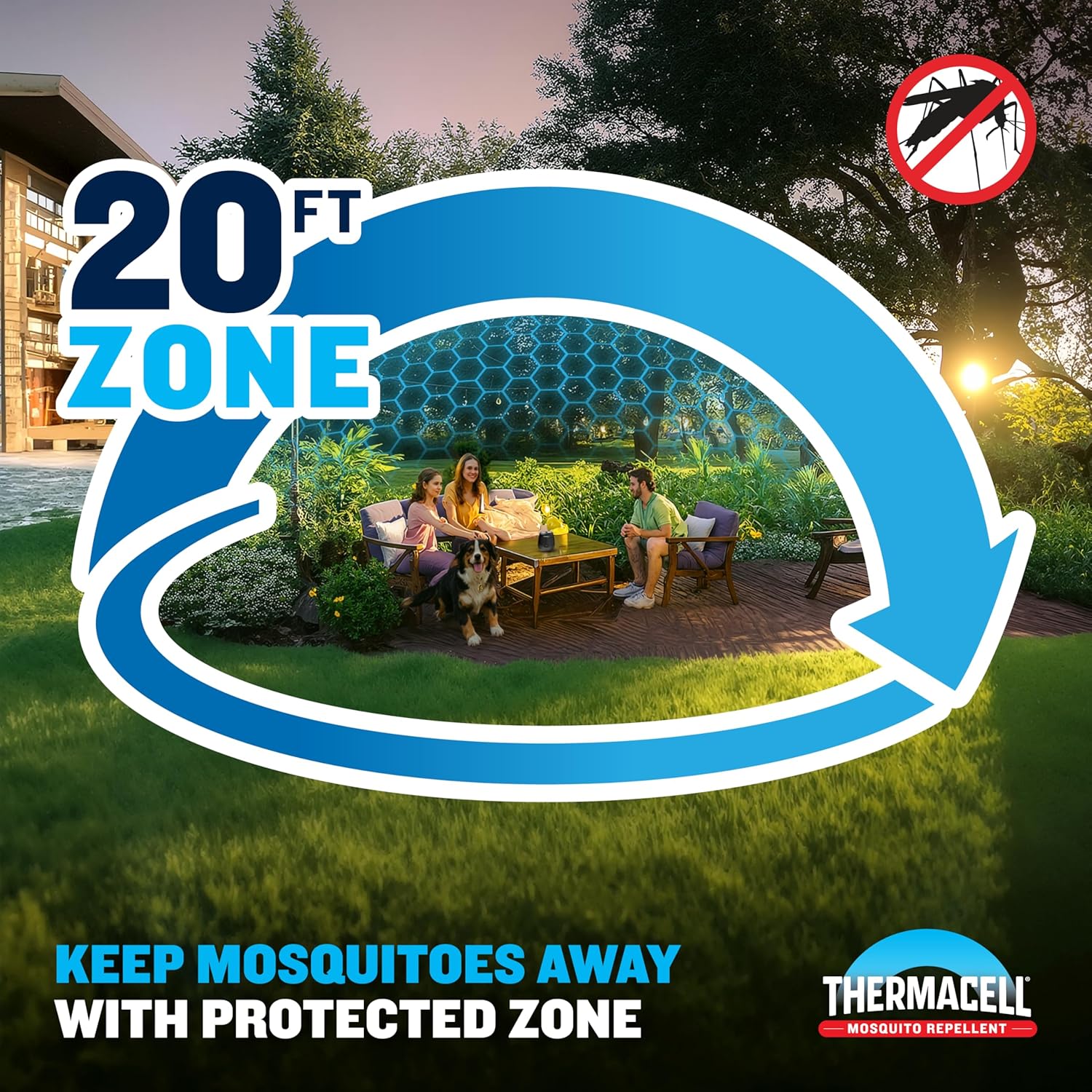 Thermacell Rechargeable Mosquito Repeller Refills; Advanced Repellent Formula Provides 20 Foot Protection Zone; Compatible with Thermacell E-Series & Radius Only; No DEET, Spray or Flame