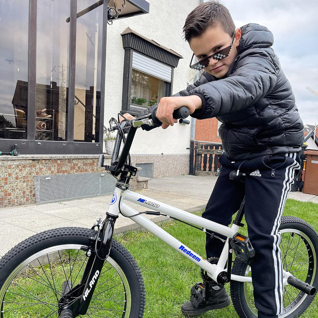 Hiland 20 inch Freestyle Kids BMX Bike,Beginner-Level to Advanced Riders with 360 Degree Gyro & 4 Pegs, Kids' Bicycles for Boys,Girls,Youth Multiple Colors