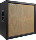 Sound Town 4 x 12 Empty Guitar Speaker Cabinet, Birch Plywood, Black Tolex, Wheat Cloth Grill, Compatible with Celestion/Eminence Speakers (GUC412BK-EC)