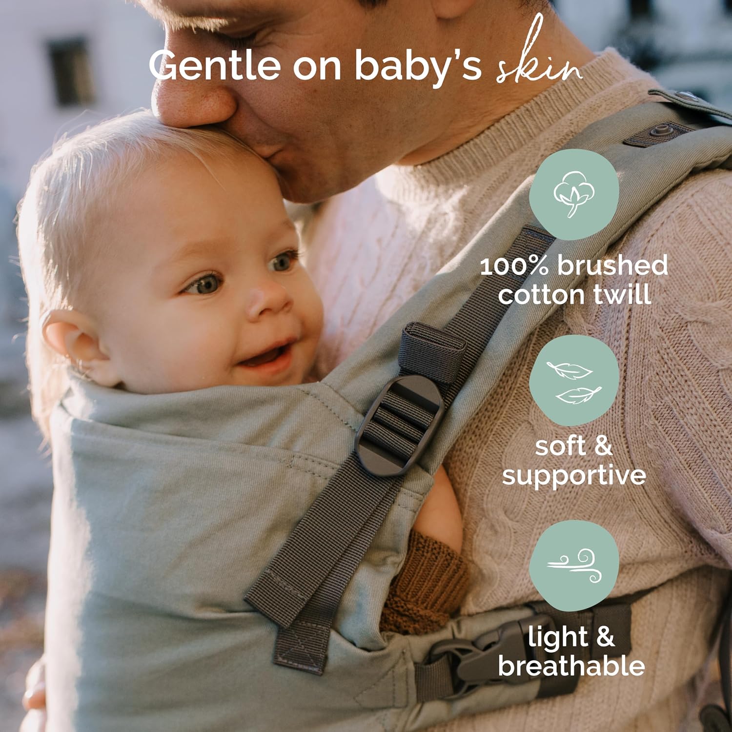 Boba X Baby Carrier - Newborn to Toddler Adjustable, 2-in-1 Convertible Front and Backpack Carrier 7 to 45 lbs, Ergonomic Baby Carrier with Crossable Straps (Sea Mist)
