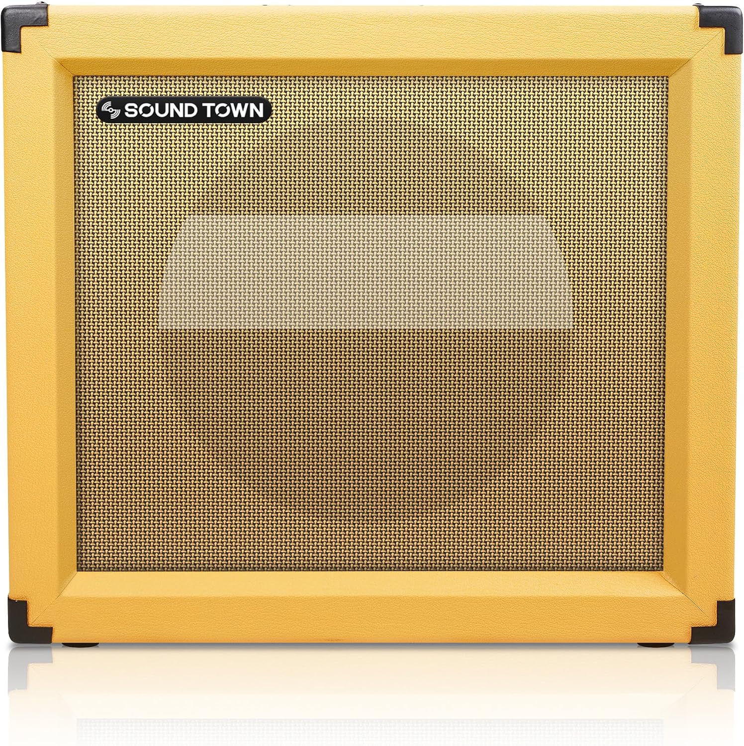 Sound Town 1 x 12' Empty Open-back Guitar Speaker Cabinet, w/Birch Plywood Construction, Orange Tolex, Wheat Cloth Grill, Compatible w/Celestion/Eminence Speakers (GUC112OBOR-EC)