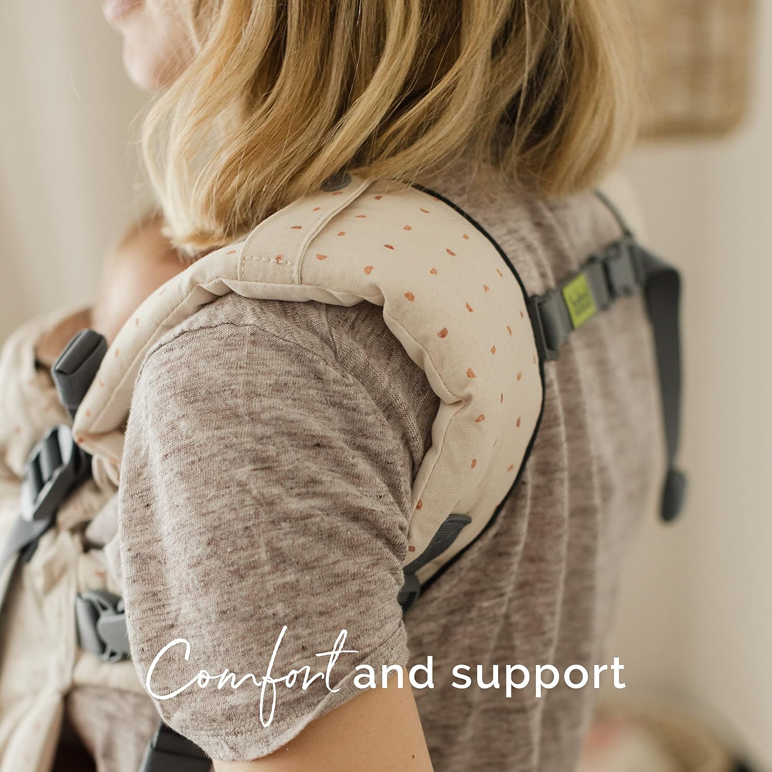 Boba X Baby Carrier - Newborn to Toddler Adjustable, 2-in-1 Convertible Front and Backpack Carrier 7 to 45 lbs, Ergonomic Baby Carrier with Crossable Straps (Ecru Hemisphere)