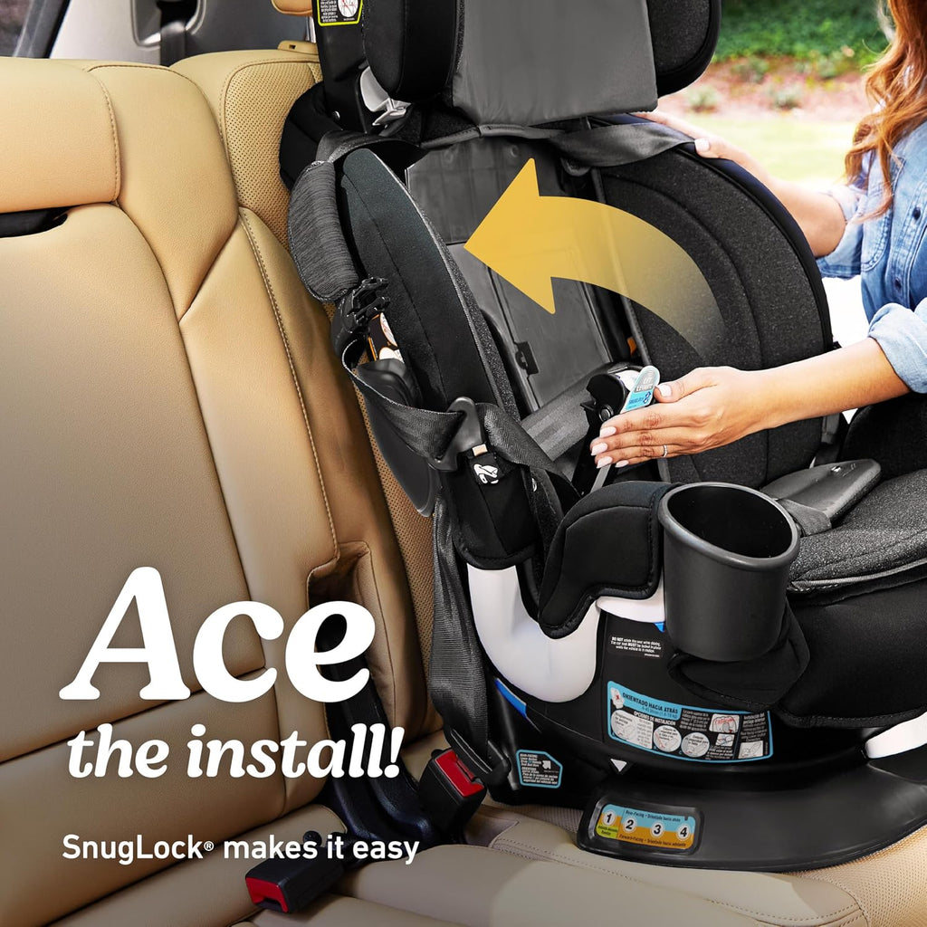 Graco Turn2Me 3-in-1 Rotating Convertible Car Seat, Manchester, Rear-Facing Rotation Only, Forward-Facing Mode, Highback Booster Up to 100 lbs, Adjustable Headrest & Harness, Steel Reinforced Frame