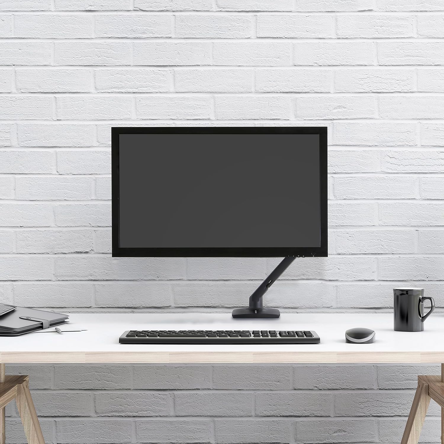 Ergotron – MXV Single Monitor Arm, VESA Desk Mount – for Monitors Up to 34 Inches, 7 to 20 lbs – Matte Black
