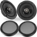 NVX® XFHD6R Premium 6.5' Motorcycle Speakers, 600W Peak (300W RMS), 2-Ohm Rear Tour-Pak Coaxials with 1' Titanium Tweeters, Waterproof, Plug-and-Play Upgrade for Harley-Davidson Touring 2014 Up (Pair)
