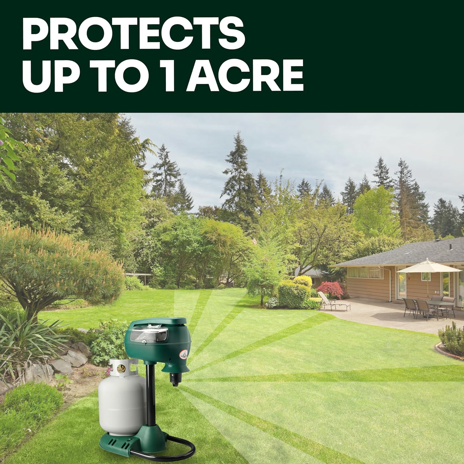 Mosquito Magnet MM4200B Patriot Plus Mosquito and Flying Insect Trap and Killer - Outdoor Fly Trap Protects Up to 1 Acre, Green