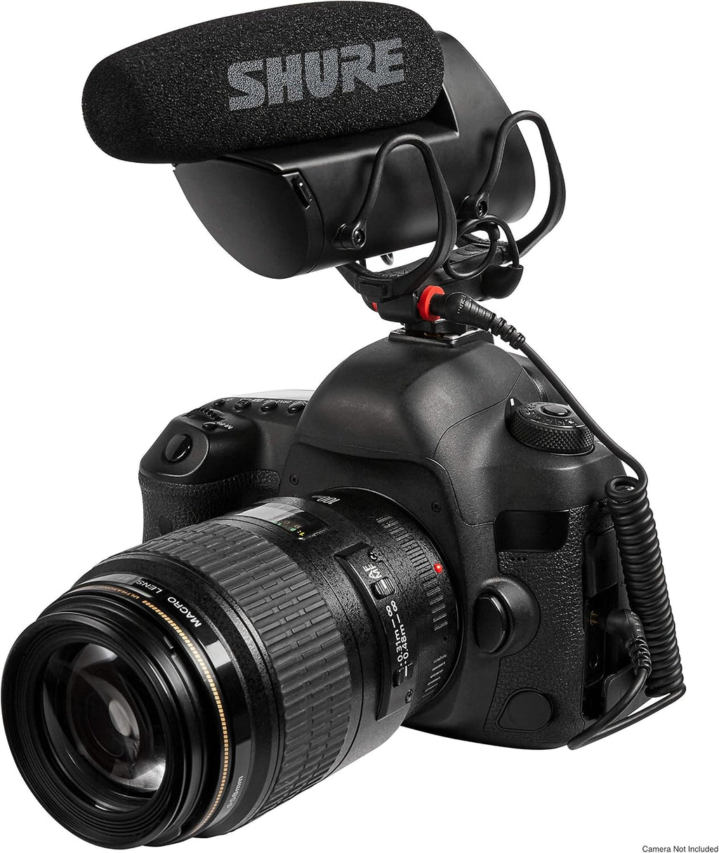 Shure VP83F LensHopper Camera-Mounted Condenser Shotgun Microphone with Integrated Digital Flash Recording - Windscreen, Superior RF Immunity, Backlit LCD, 5-Position Joystick, Rycote Lyre Shock Mount