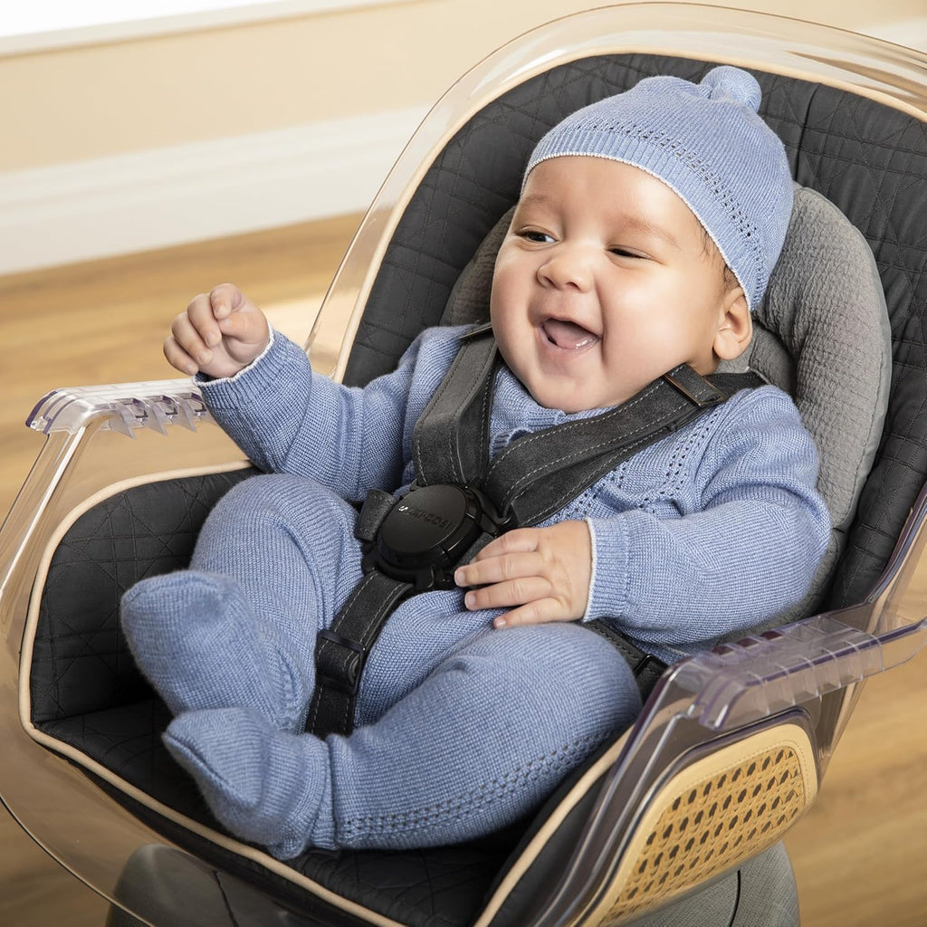 Maxi-Cosi Kiskadee 360 Rotating High Chair, 7 Modes, Infant to 5 Years up to 50 lbs, ClipQuik Magnetic Clip, 3-Position Tray, Washable Pad, Infant Recline, Booster Seat, Child Stool, Onyx Heritage