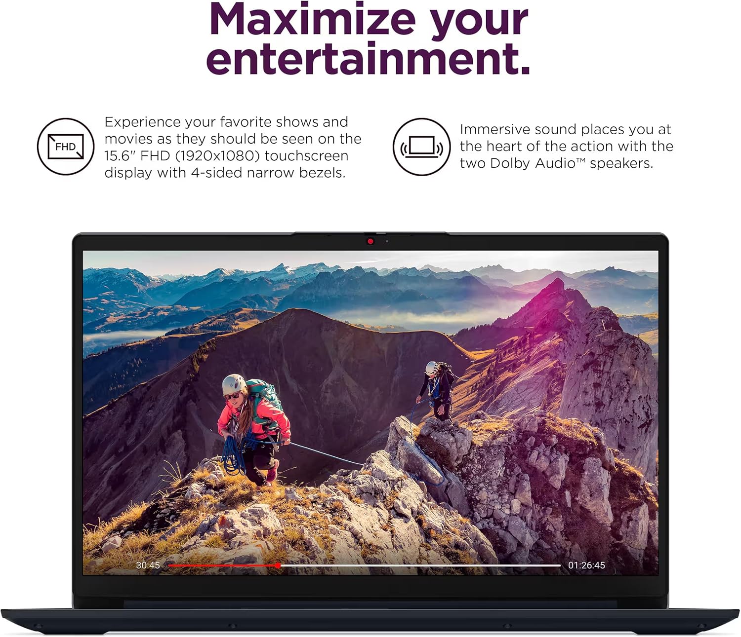 Lenovo IdeaPad 15.6' Flagship Touchscreen Laptop 2025, 10-Core Intel i5, Lifetime Office 2024, Copilot AI, 16GB RAM, 1TB Storage (500GB SSD + 500GB Ext), HubxcelAccessory, Long Battery, Win 11 Pro