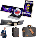 ELK 15.6' Dual Laptop Screen Extender - Laptop Bag & Cleaning Kit Included - FHD 1080P IPS - Detachable & Adjustable Monitor Extender - with Speakers - Compatible with Mac/Android/Win