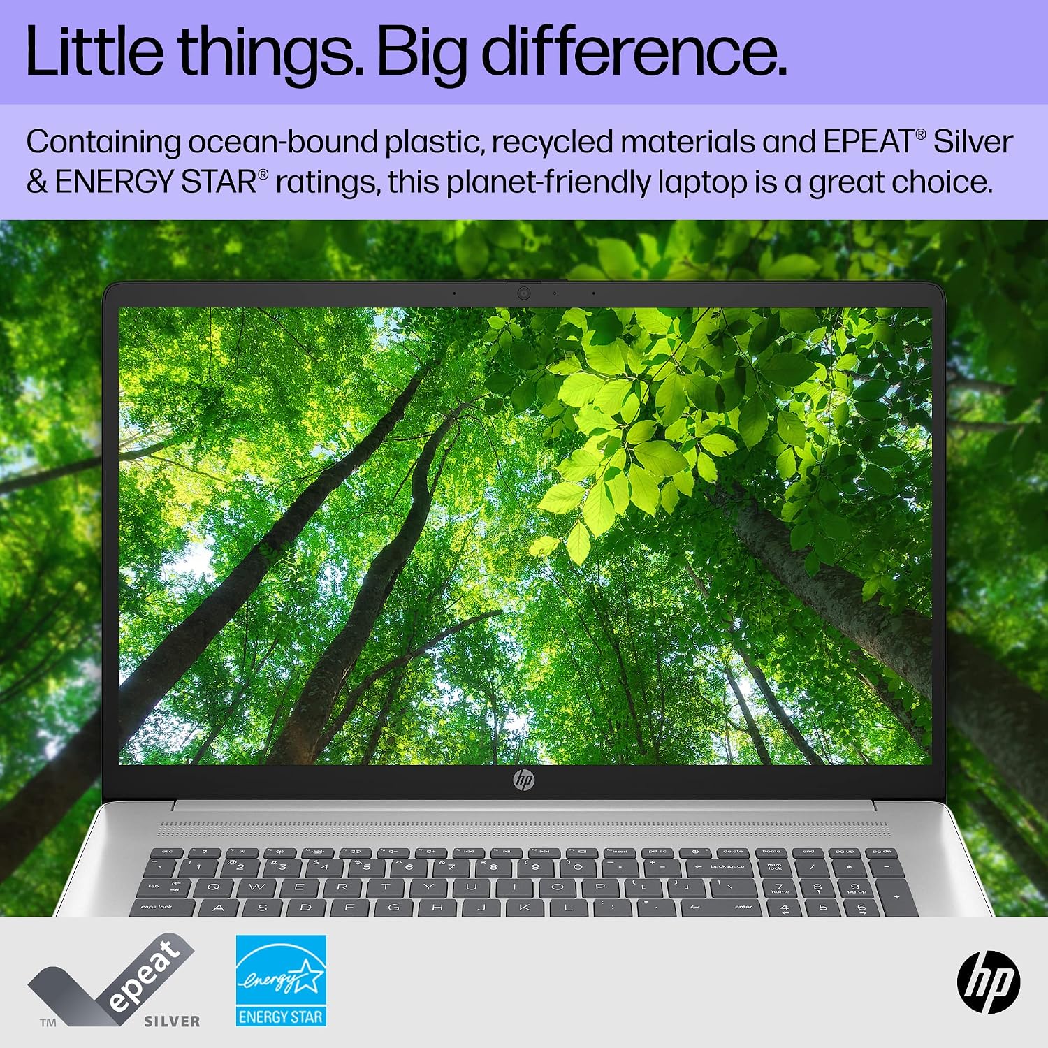 HP 17 inch Laptop, HD+ Display, 12th Generation Intel Core i5-1235U, 8 GB RAM, 512 GB SSD, Intel Iris Xe Graphics, Windows 11 Home, 17-cn2099nr (2023)