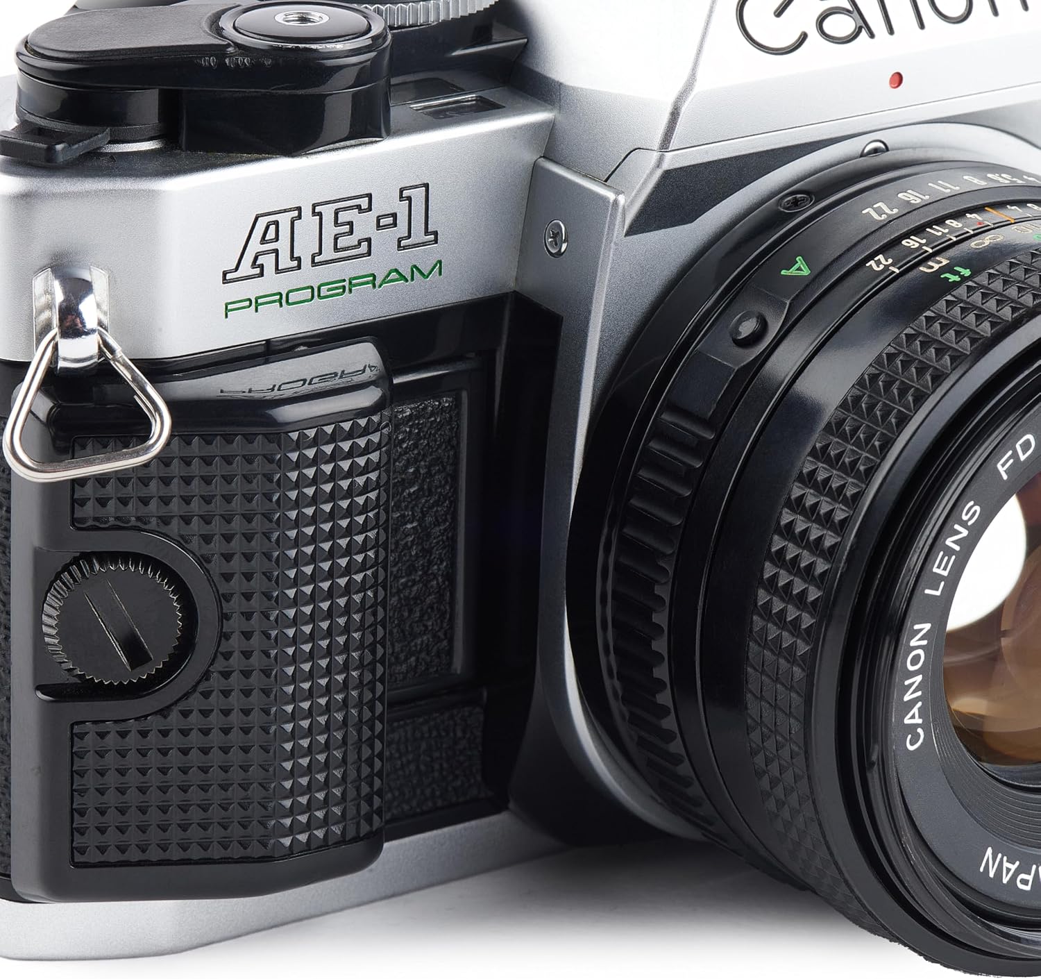 Canon AE-1 Program 35mm SLR Film Camera Kit 50mm MF Lens (Renewed)