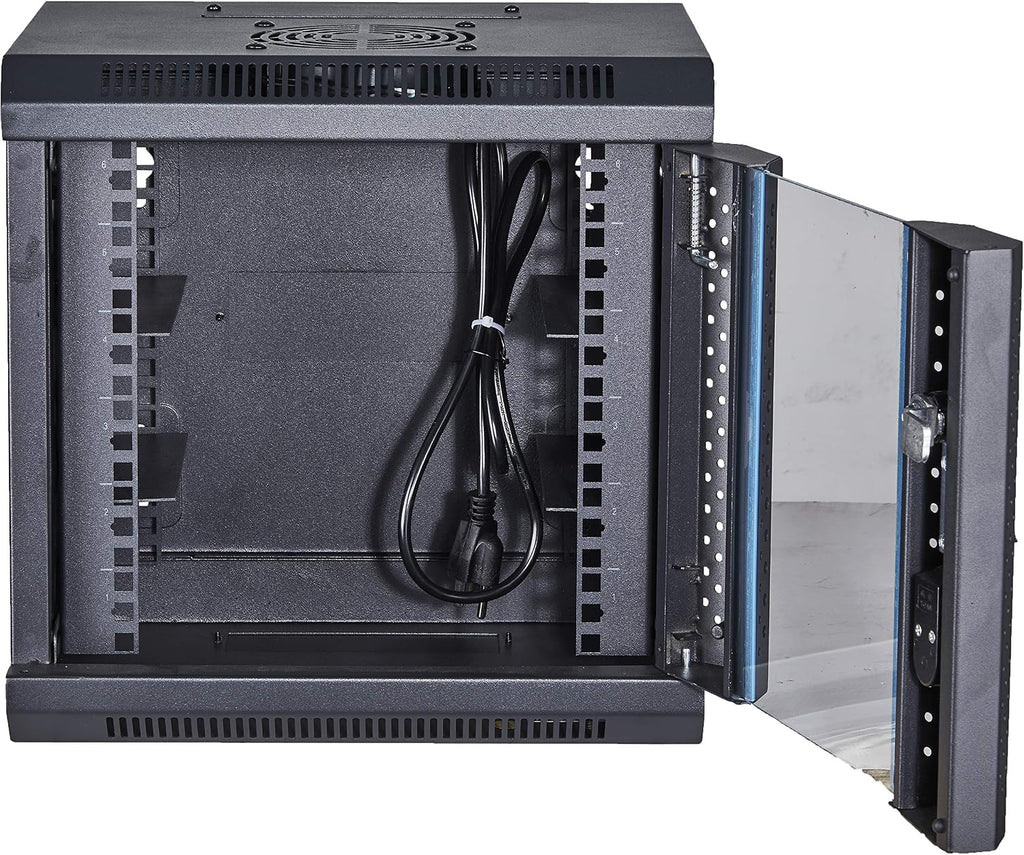 KENUCO SOHO Mini 10'' Rack for 10'' Patch Panels, Shelves, SOHO Active Components | Fan Not Included | NOT for 19'' Rack | 6U