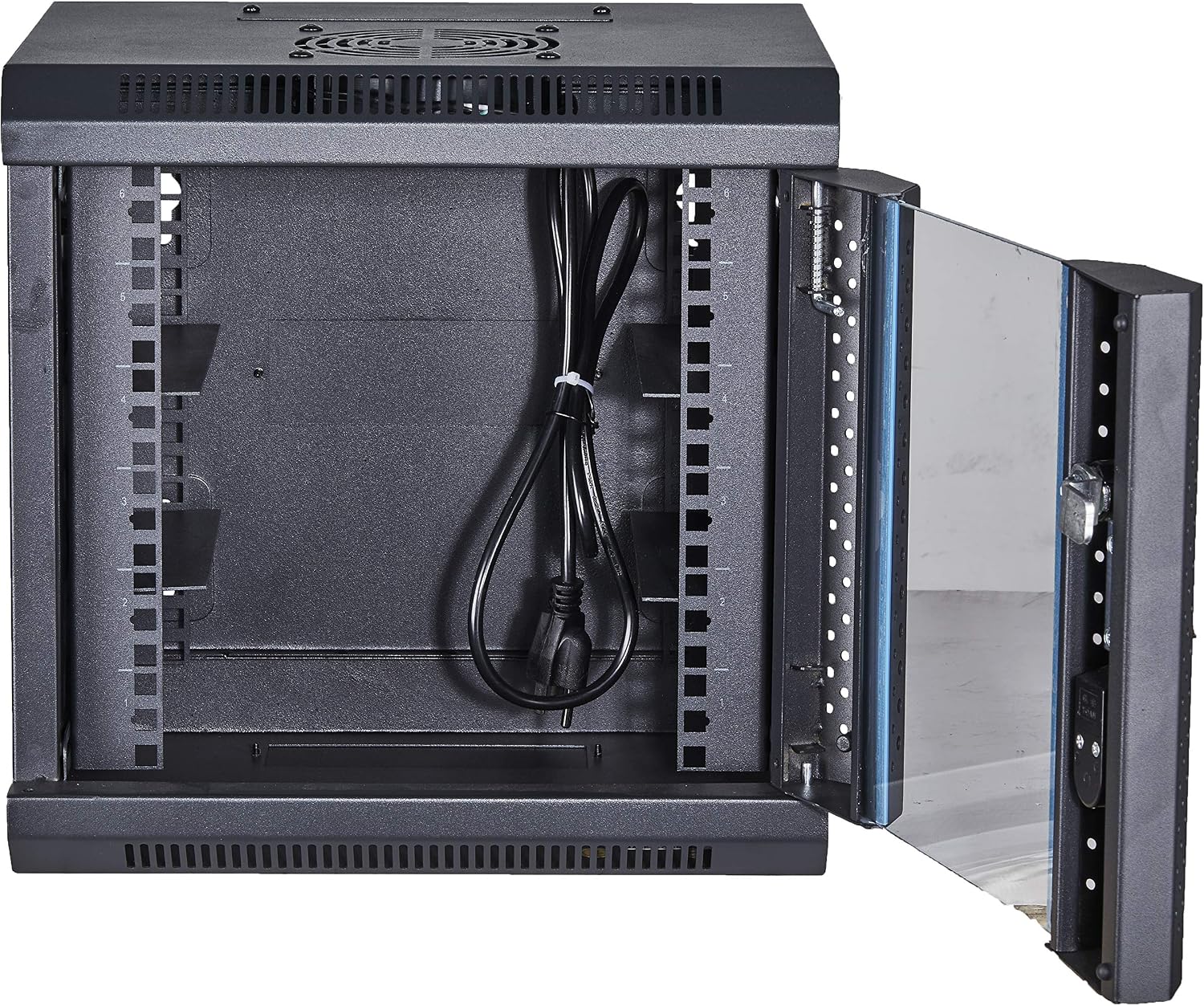 KENUCO SOHO Mini 10'' Rack for 10'' Patch Panels, Shelves, SOHO Active Components | Fan Not Included | NOT for 19'' Rack | 6U