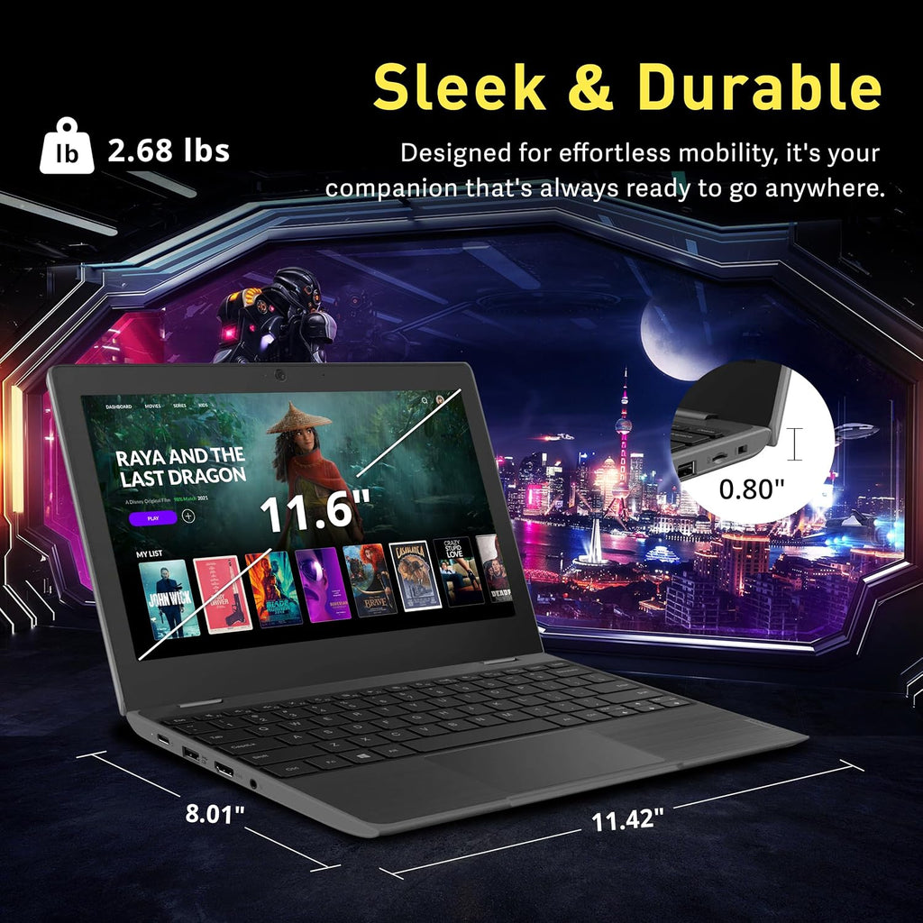 Lenovo Chromebook 100e (2nd Gen) 11.6' HD Laptop, MediaTek MT8173C, 4GB LPDDR3, 32GB eMMC, Integrated PowerVR GX6250, 720P HD Webcam, WiFi 5, Chrome OS, Black (Renewed)