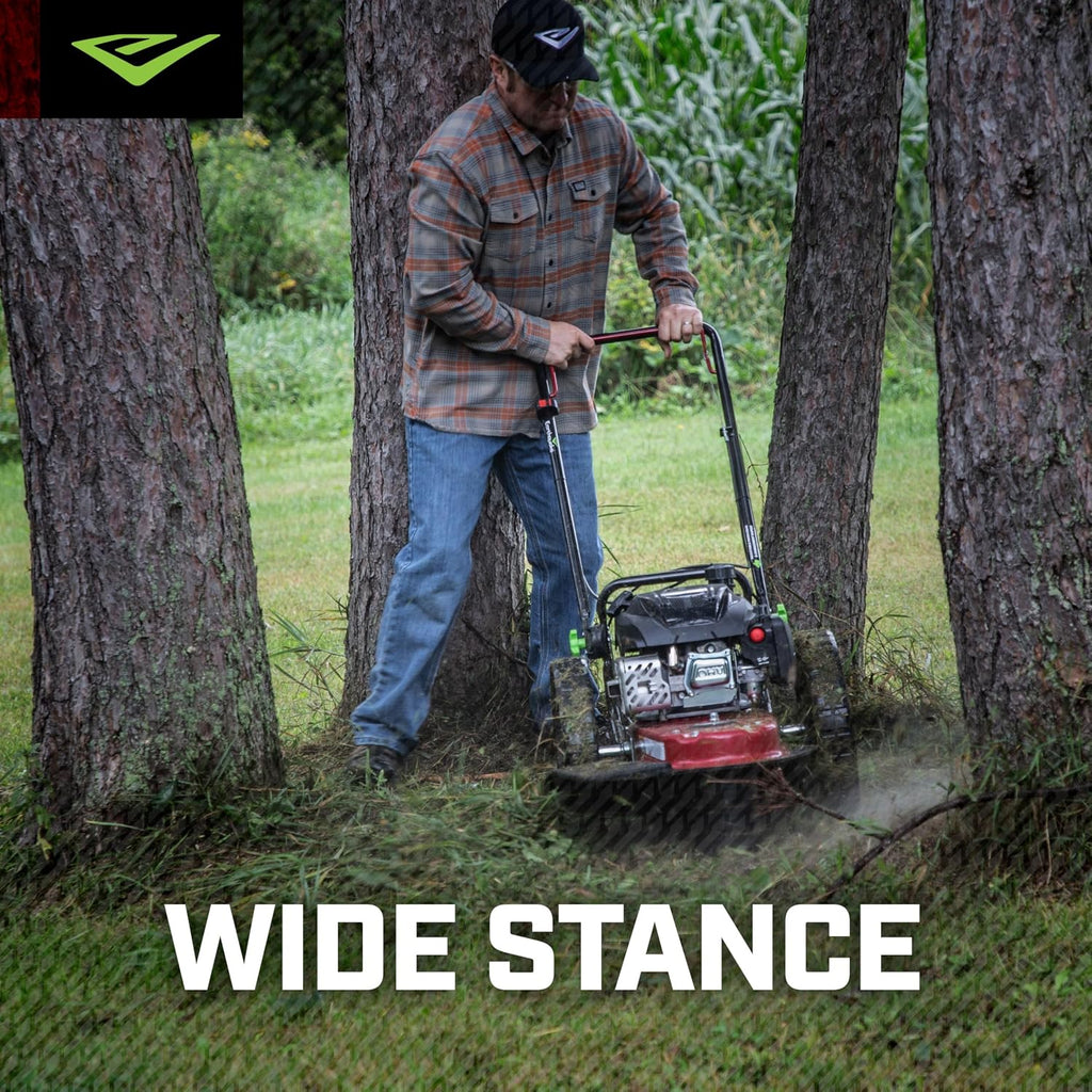 Earthquake Walk Behind String Mower With 160cc Viper 4-Cycle Engine, 22' Cutting Diameter, 14' Never-Go-Flat Wheels, Easy Assembly, Adjustable Handlebar, Model # 40314