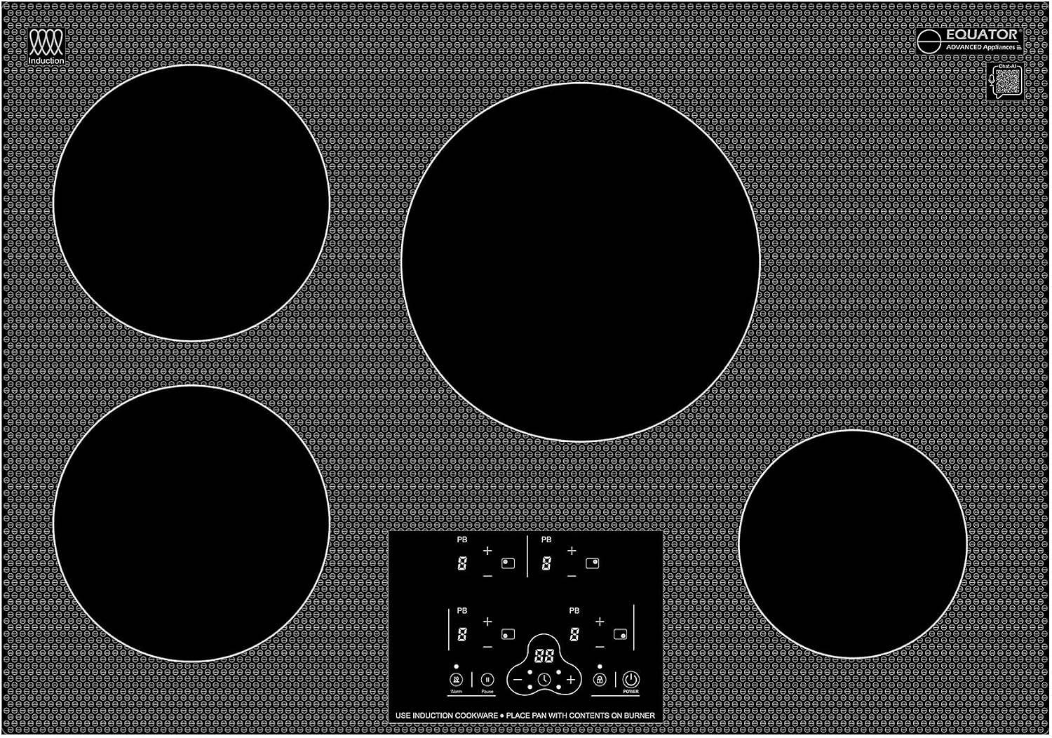 Equator 30' Built-In 4 Burner Induction Cooktop POWER BOOST Keep Warm 240V/7400W