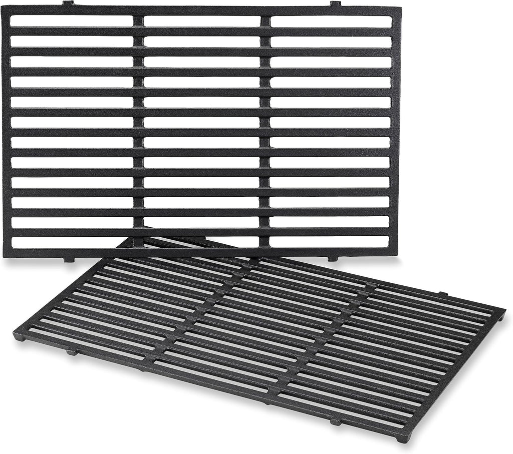 Weber Porcelain‑Enameled Cast‑Iron Cooking Grates 19.5' x 12.9' – Superior Heat Retention, Heavy‑Duty, Long‑Lasting Replacement Grates, Genuine Weber Grill Replacement