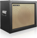 Sound Town 1 x 12' Empty Guitar Speaker Cabinet, with Birch Plywood Construction, Black Tolex, Wheat Cloth Grill, Compatible with Celestion/Eminence Speakers (GUC112BK-EC)