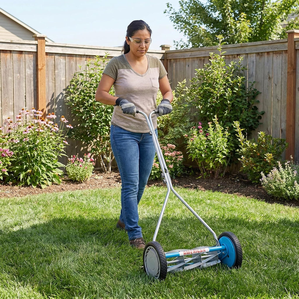 American Lawn Mower Company 2607-16 16-Inch 7-Blade Reel Push Lawn Mower, SK-2 Sharpener Included