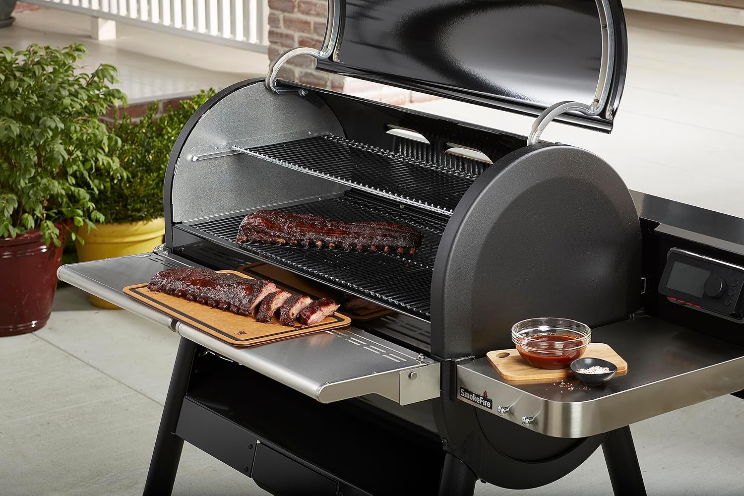 Weber SmokeFire EX6 Folding Front Shelf, Silver