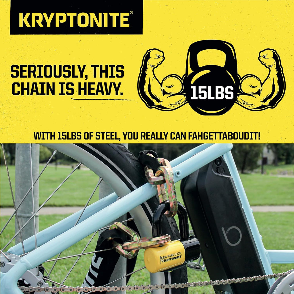 Kryptonite New York Fahgettaboudit Chain 1415 & New York Disc Lock