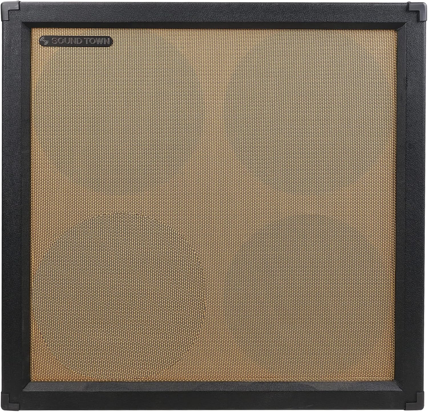 Sound Town 4 x 12 Empty Guitar Speaker Cabinet, Birch Plywood, Black Tolex, Wheat Cloth Grill, Compatible with Celestion/Eminence Speakers (GUC412BK-EC)
