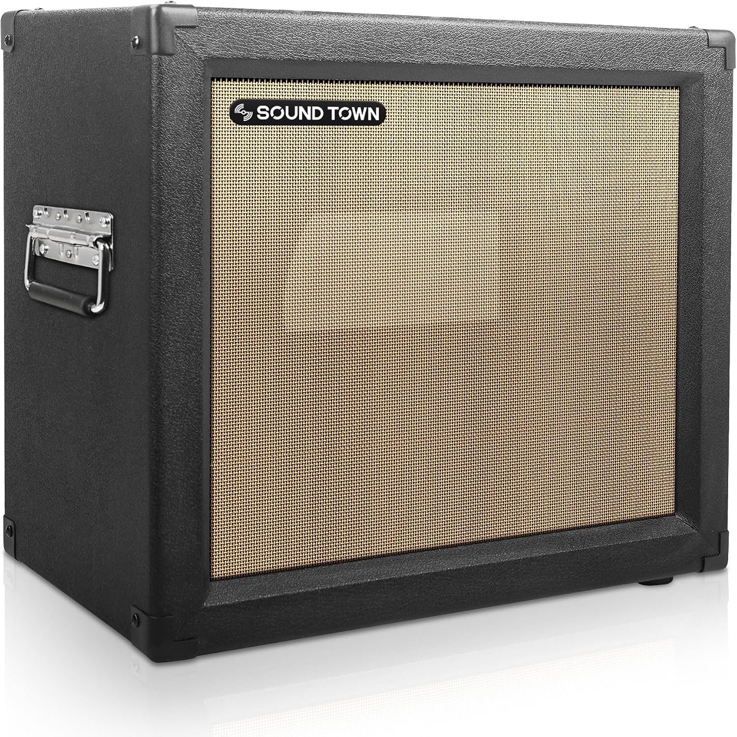 Sound Town 1 x 12' Empty Open-back Guitar Speaker Cabinet, w/Birch Plywood Construction, Black Tolex, Wheat Cloth Grill, Compatible w/Celestion/Eminence Speakers (GUC112OBBK-EC)