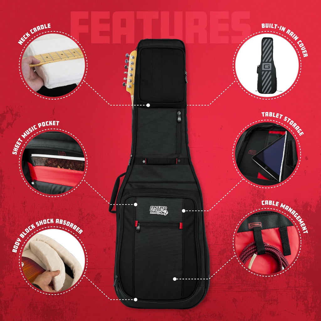 Gator Cases Pro-Go Series Ultimate Guitar Gig Bag, Fits Standard Electric Guitars (G-PG ELECTRIC)