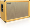 Sound Town 2x12' Empty Guitar Speaker Cabinet, Birch Plywood, Orange, Wheat Cloth Grill, Compatible with Celestion/Eminence Speakers (GUC212OR-EC)