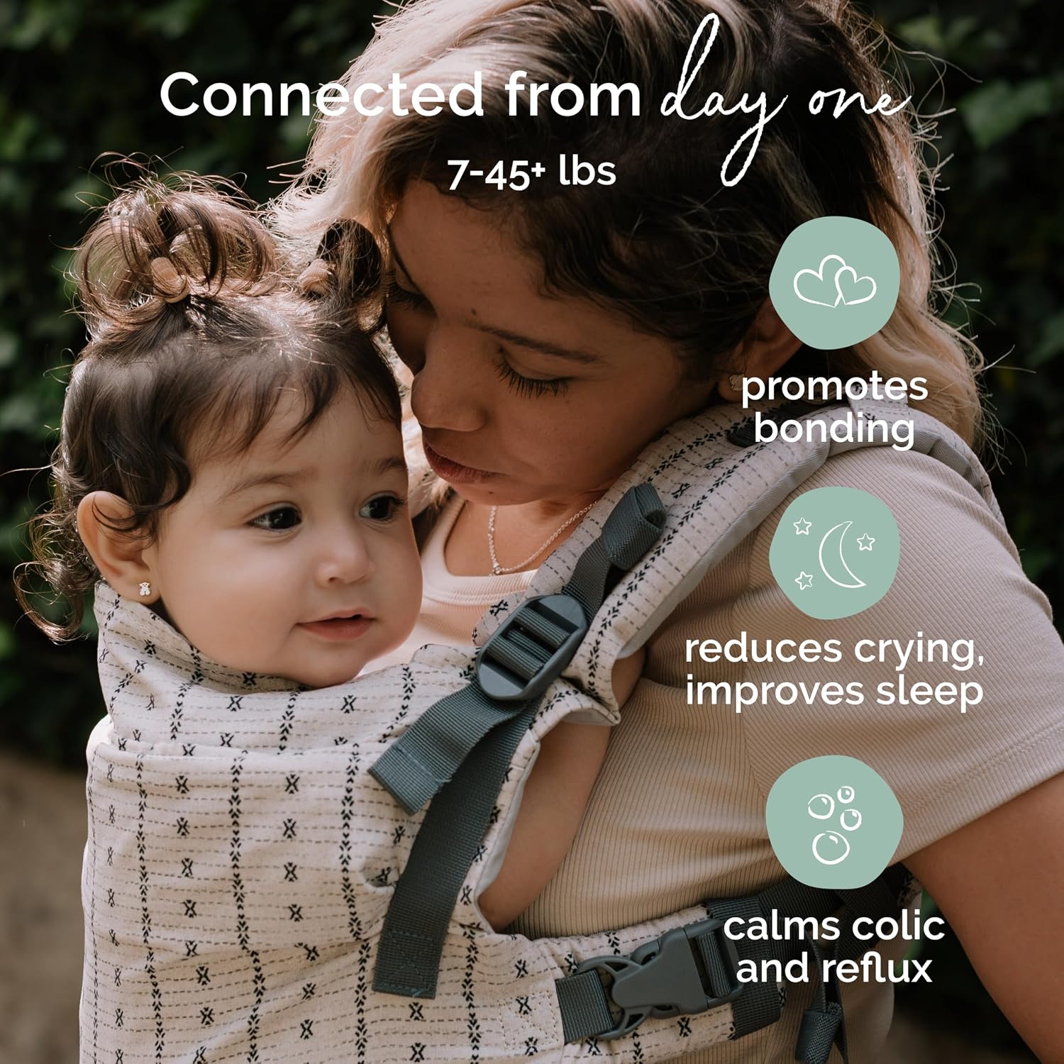 Boba X Baby Carrier - Newborn to Toddler Adjustable, 2-in-1 Convertible Front and Backpack Carrier 7 to 45 lbs, Ergonomic Baby Carrier with Crossable Straps (Yucca)