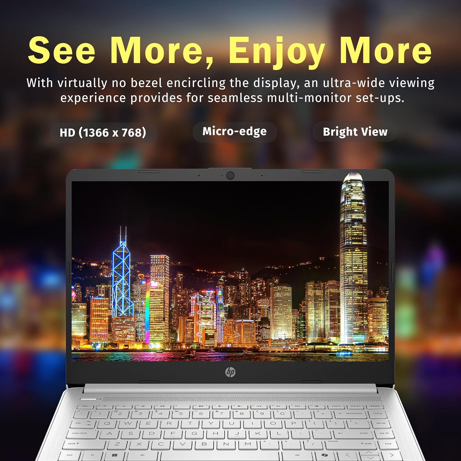 HP Stream 14' HD Laptop, Intel Processor N150, 16GB RAM, 1.12TB Storage(128GB UFS+1TB Docking Station Set), Intel Graphics, Webcam, Wi-Fi 6, 1 Year Office 365, Copilot, Fast Charge, Win 11, Silver
