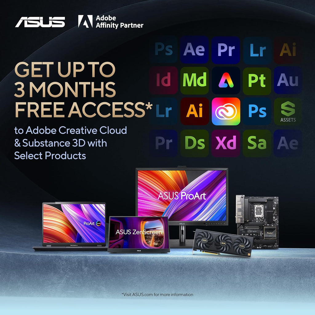 ASUS ProArt Display 32' 4K HDR Monitor (PA329CV) - UHD (3840 x 2160), IPS, 100% sRGB/Rec.709, ΔE < 2, Calman Verified, USB-C Power Delivery, DisplayPort, HDMI, USB 3.1 Hub, C-clamp, Height Adjustable