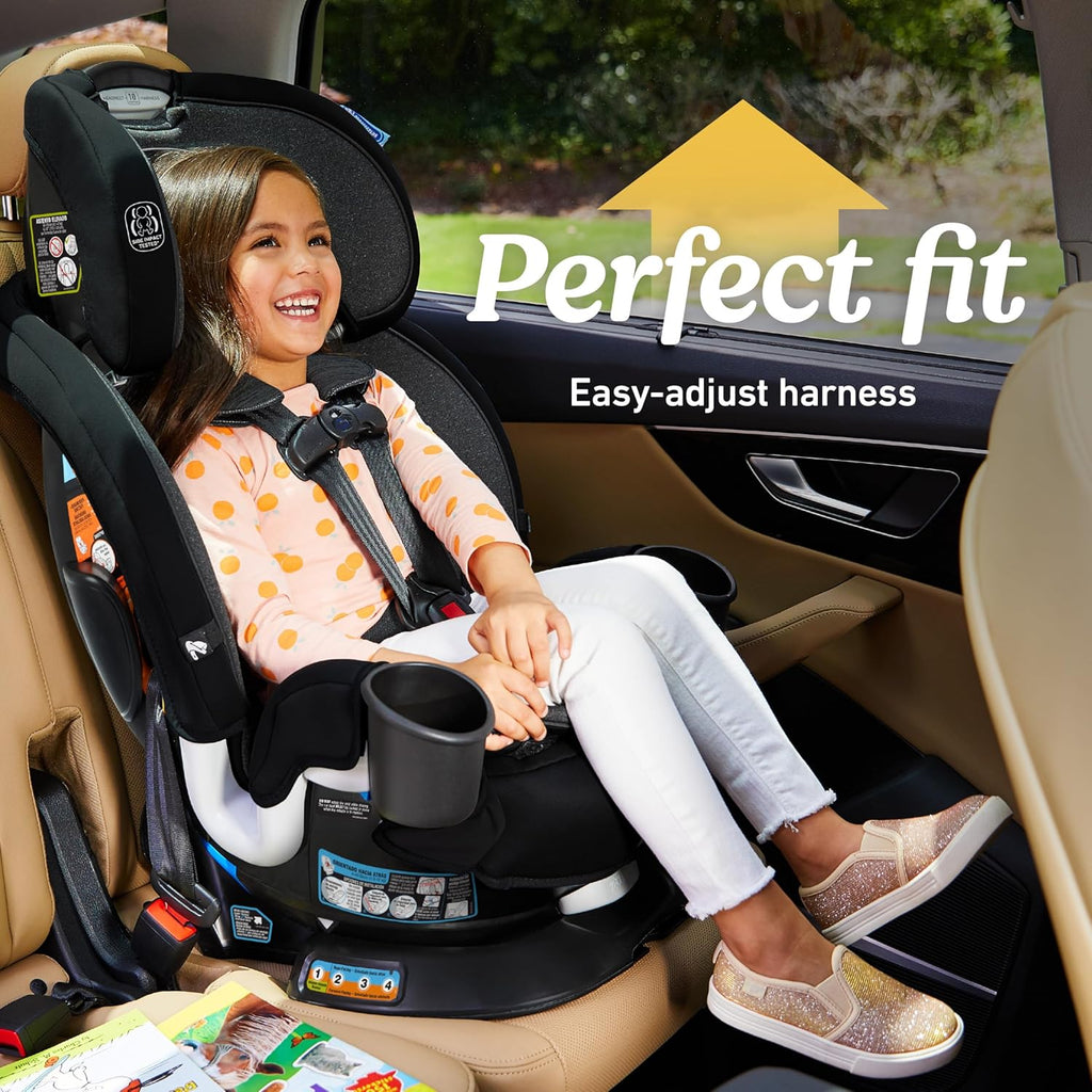 Graco Turn2Me 3-in-1 Rotating Convertible Car Seat, Manchester, Rear-Facing Rotation Only, Forward-Facing Mode, Highback Booster Up to 100 lbs, Adjustable Headrest & Harness, Steel Reinforced Frame