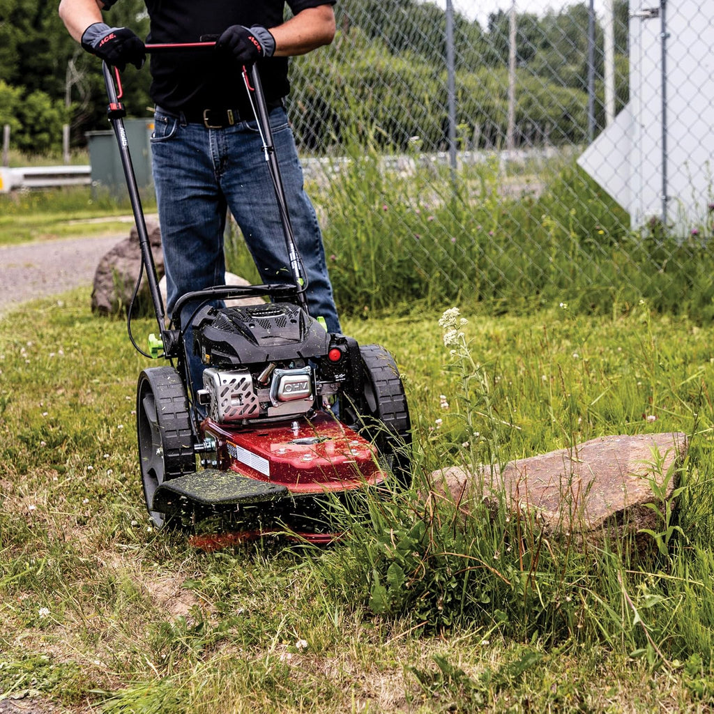 Earthquake Walk Behind String Mower With 160cc Viper 4-Cycle Engine, 22' Cutting Diameter, 14' Never-Go-Flat Wheels, Easy Assembly, Adjustable Handlebar, Model # 40314